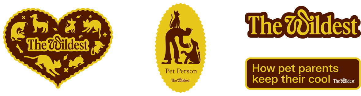 Sticker designs using The Wildest branding.